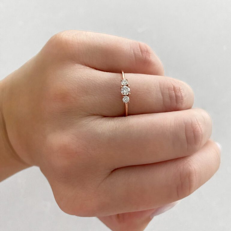 Rose Gold Ring With Cubic Zirconia