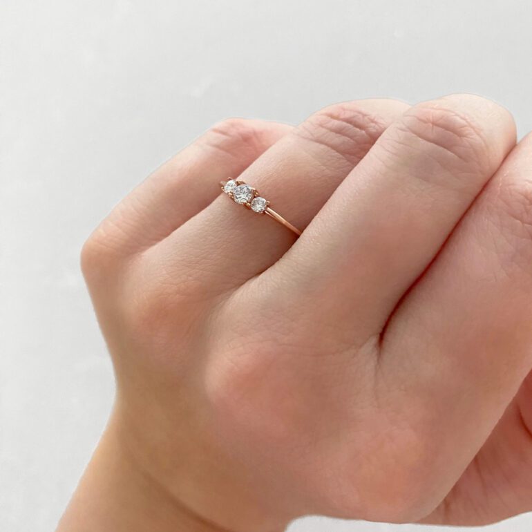 Rose Gold Ring With Cubic Zirconia