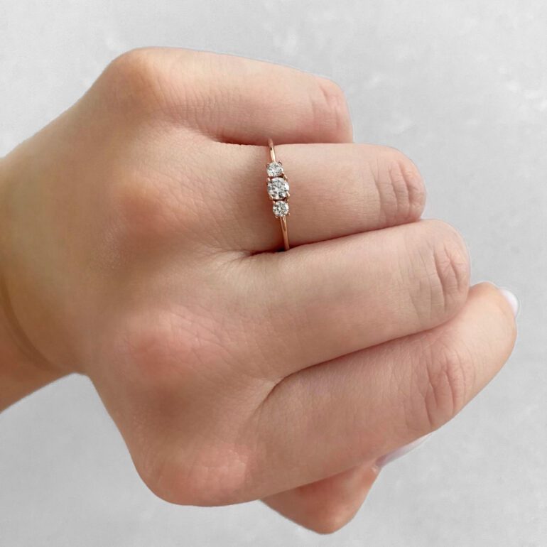 Rose Gold Ring With Cubic Zirconia