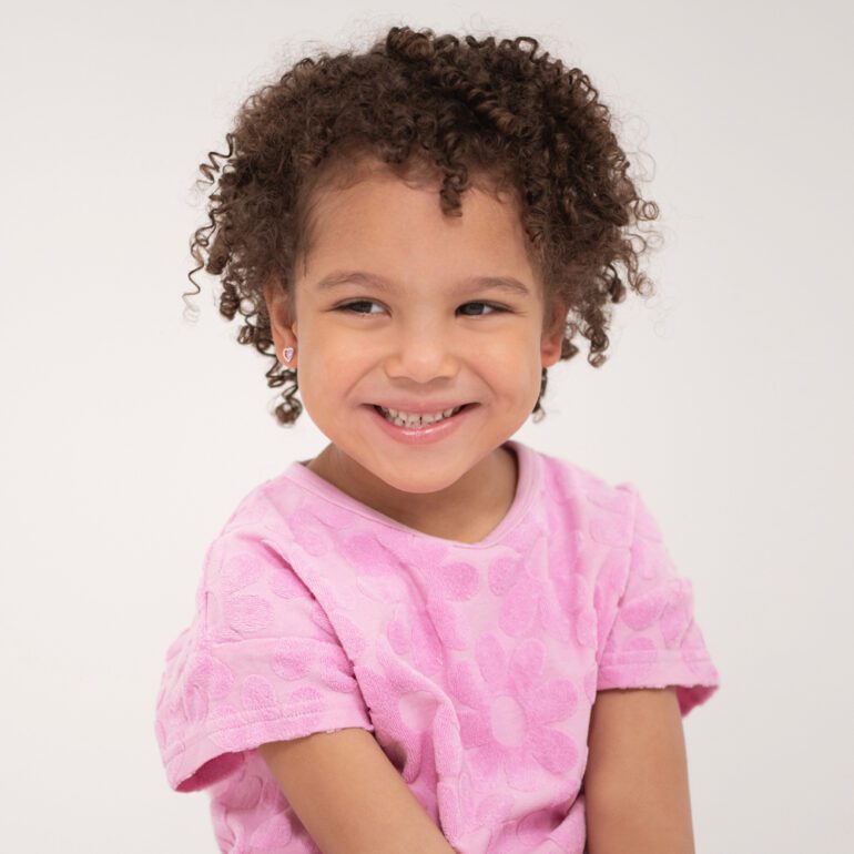 Vaikiški Sidabriniai Auskarai - Širdutės