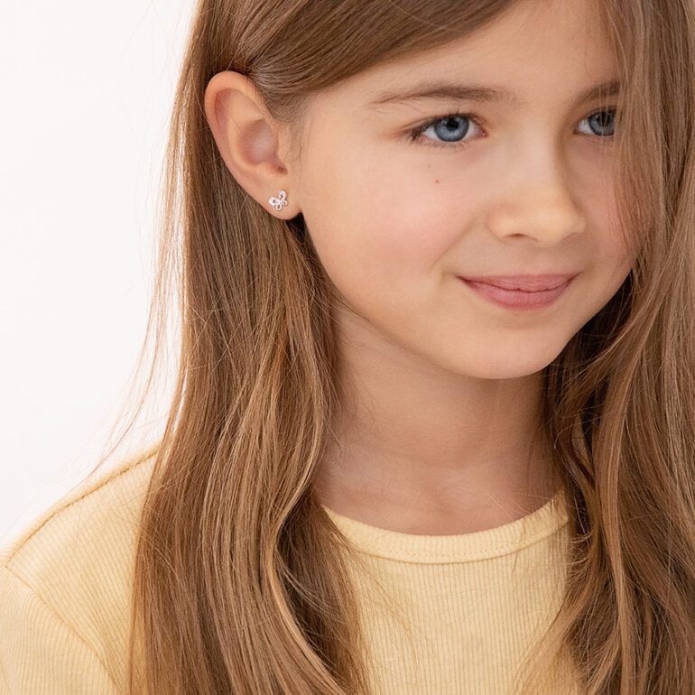 Sterling silver butterfly earrings for kids