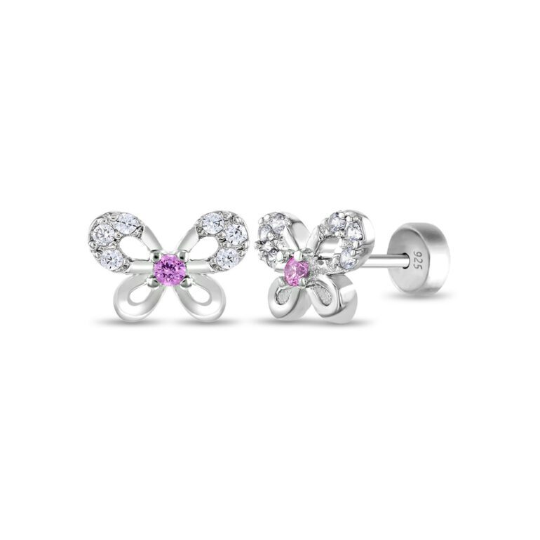 Sterling silver butterfly earrings for kids