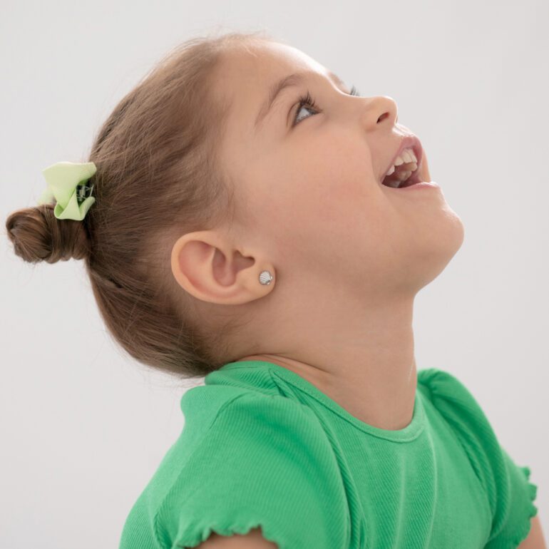 Vaikiški sidabriniai auskarai - Kriauklytės