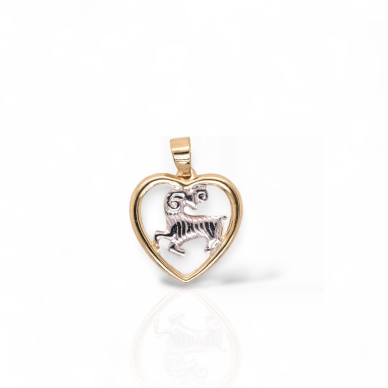 Gold pendant zodiac sign Aries