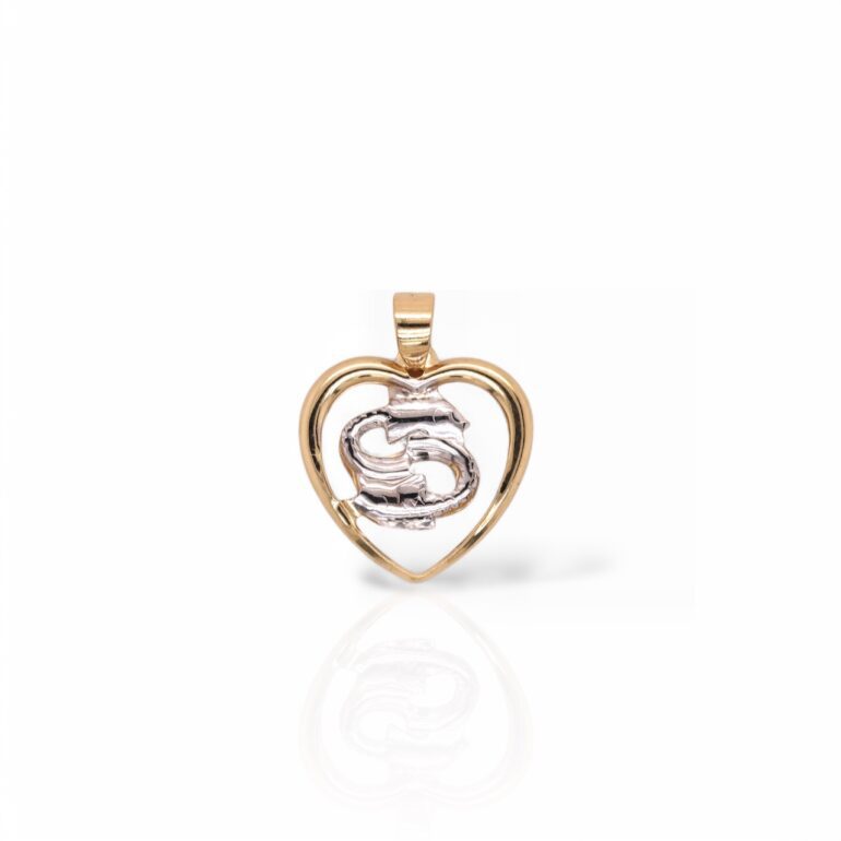 Gold Pendant - Zodiac Sign Pisces