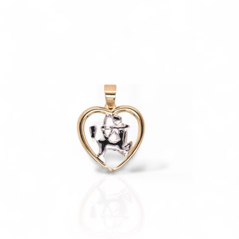 Golden pendant zodiac sign Sagittarius
