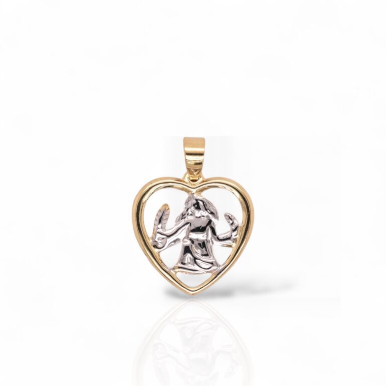 Golden pendant - zodiac sign Virgo