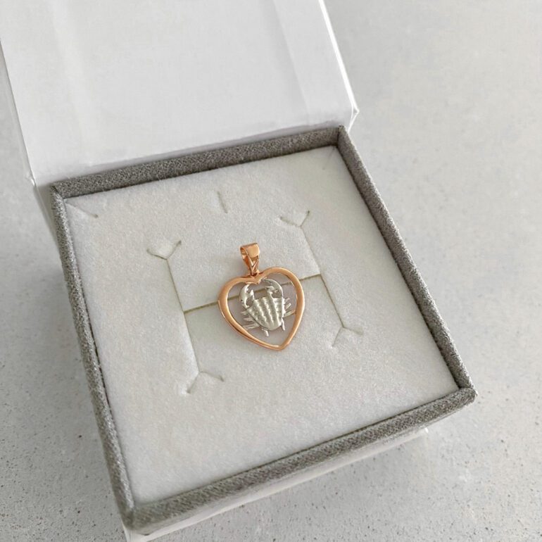 Auksinis Pakabukas - Zodiako Ženklas Vėžys