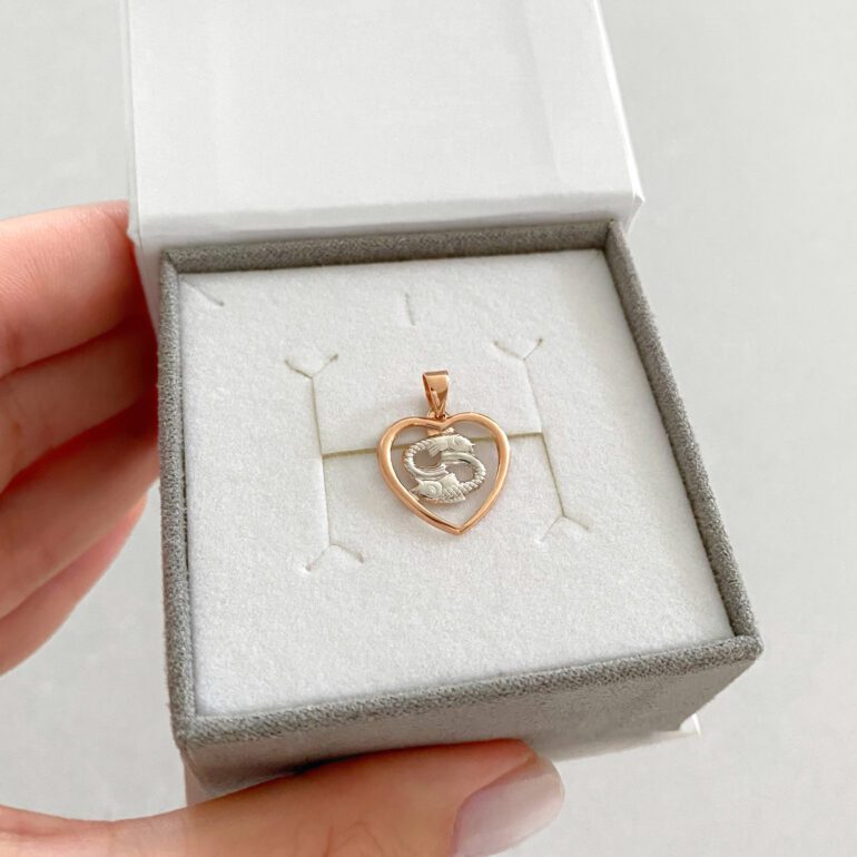 Auksinis Pakabukas - Zodiako Ženklas Žuvys