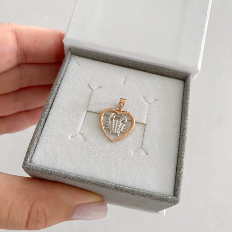 Auksinis Pakabukas - Zodiako Ženklas Vėžys