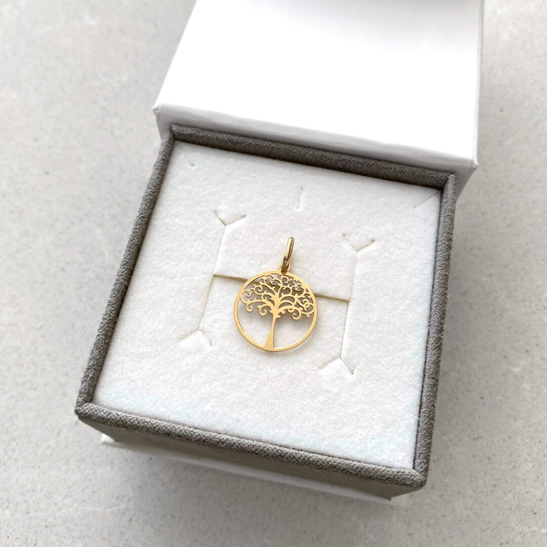 Yellow gold pendant - Tree of life