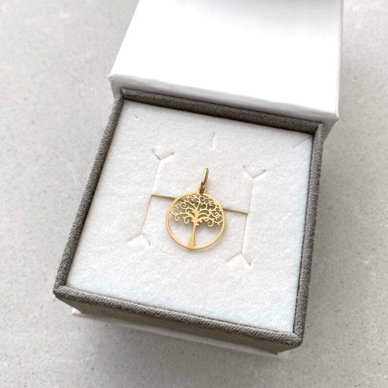 Geltono aukso pakabukas - Gyvybės medis