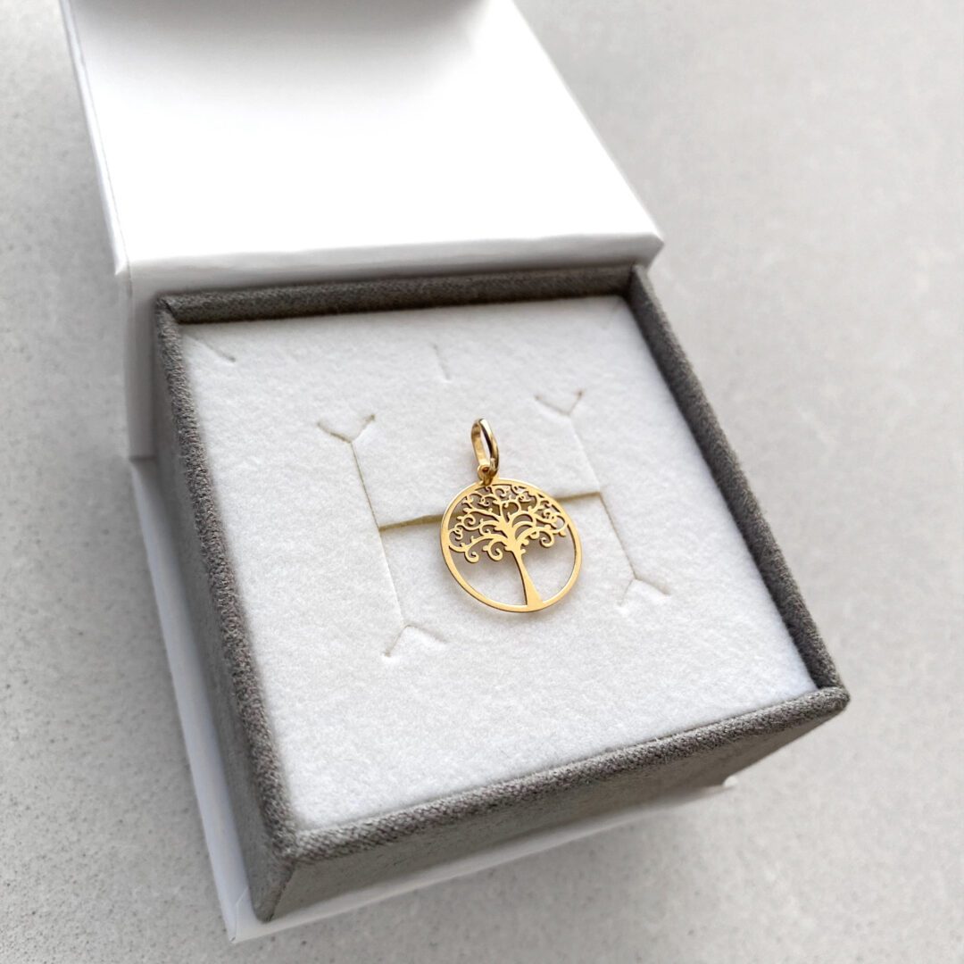 Yellow gold pendant - Tree of life