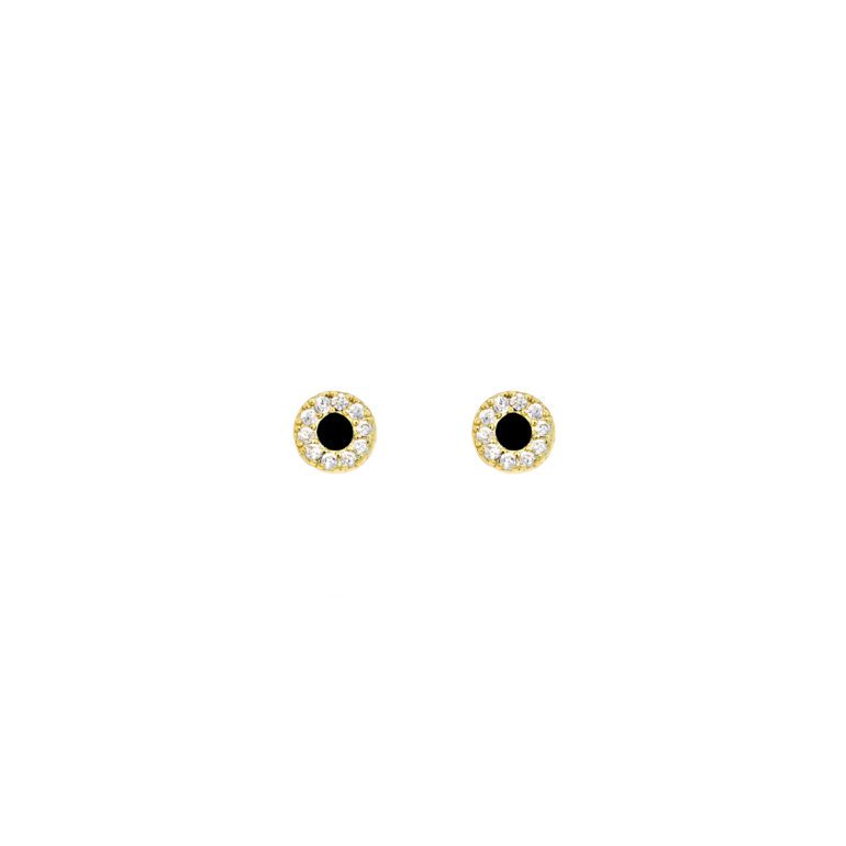 Gold plated sterling silver earrings with cubic zirconia