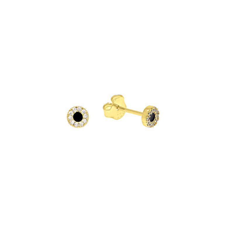 Gold plated sterling silver earrings with cubic zirconia