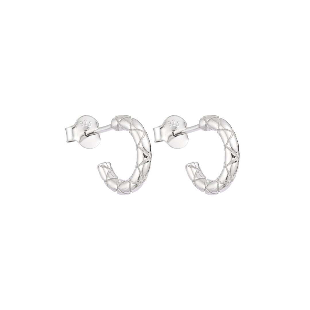 Sterling silver engraved earrings
