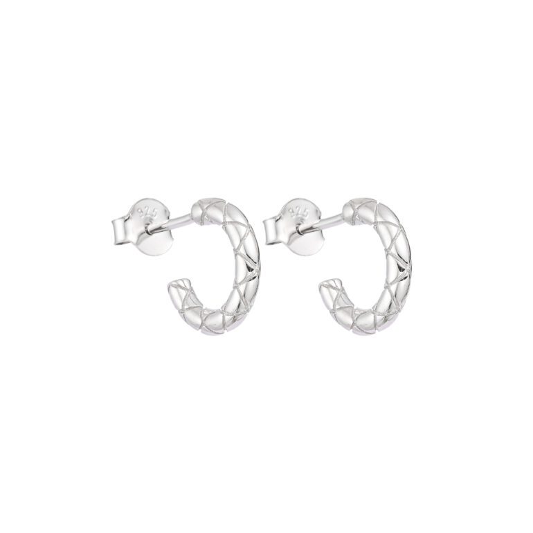 Sterling silver engraved earrings