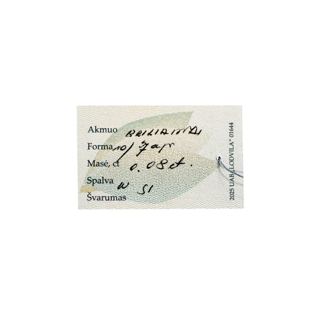 Balto Aukso Žiedas Su Deimantais - Image 7