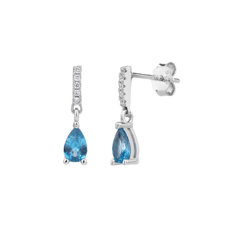 Sidabriniai Auskarai Su Cirkoniais