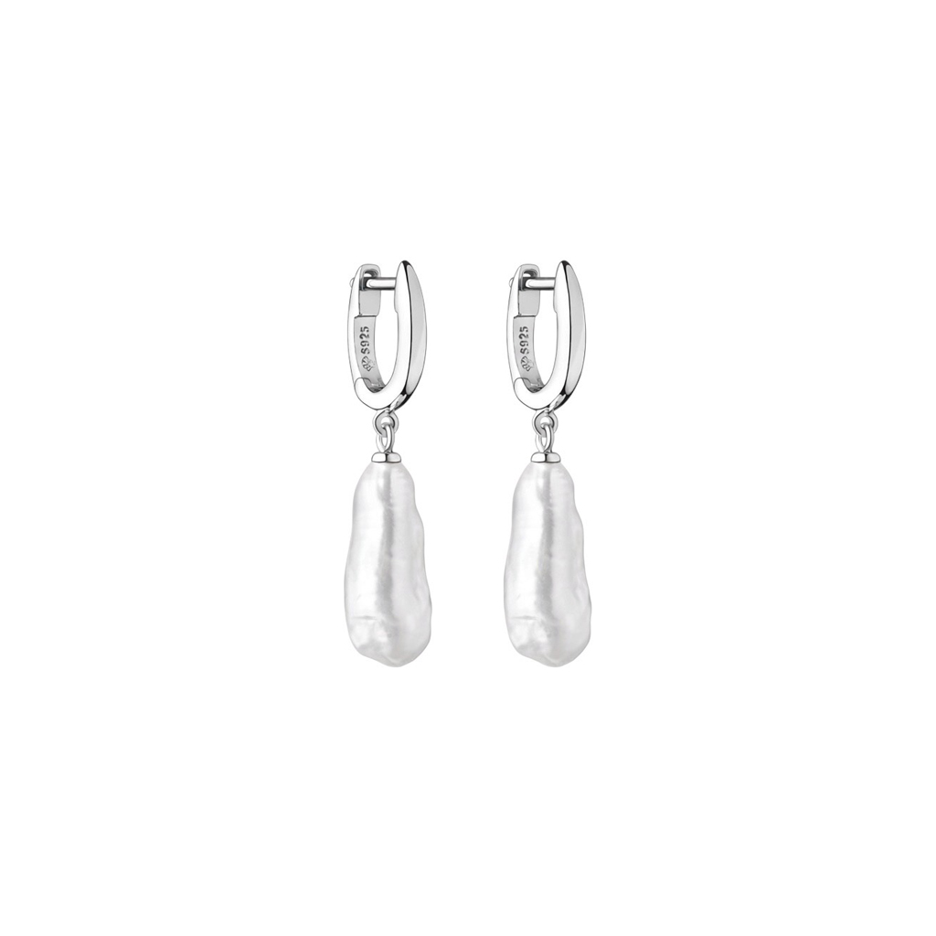 Sidabriniai Auskarai Su Perlais