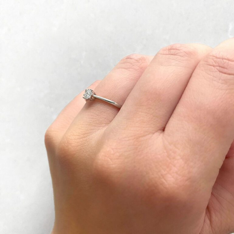 White Gold Ring With Diamonds