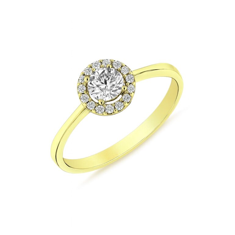 Yellow Gold Ring With Cubic Zirconia
