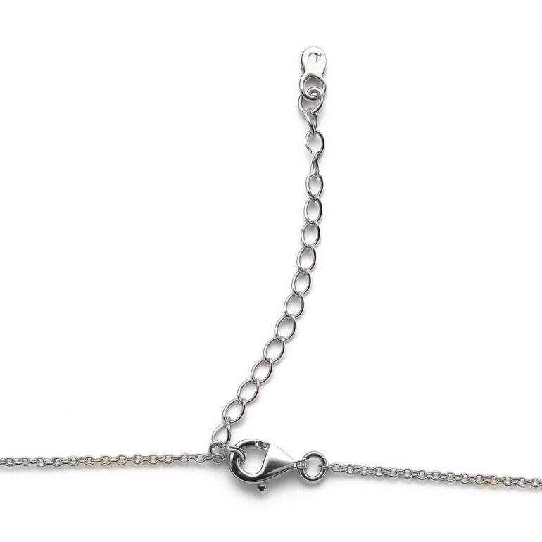 Sterling Silver Necklace With Amber