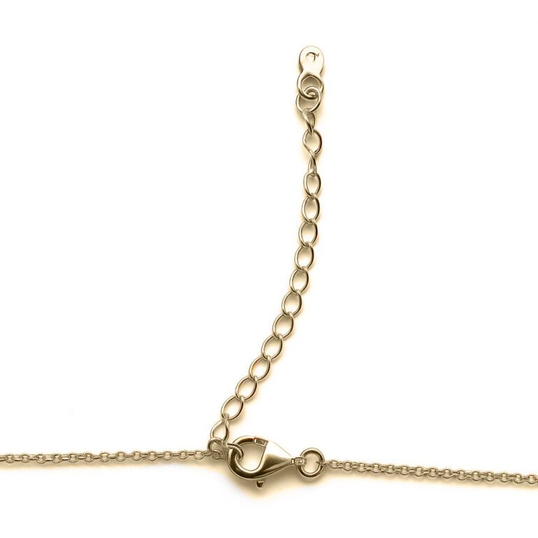 Gold Plated Sterling Silver Necklace With Amber