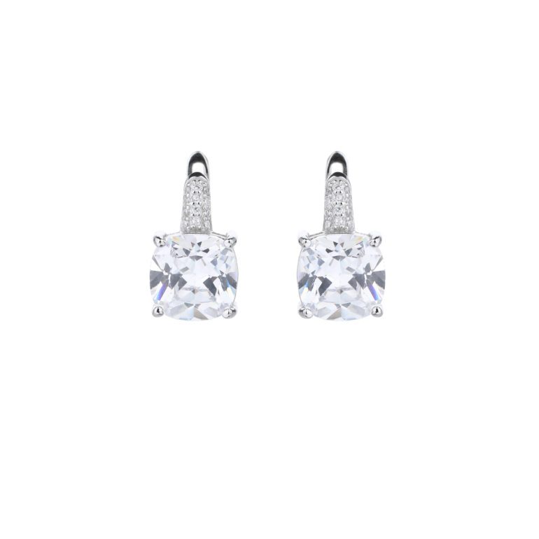Sterling silver earrings with cubic zirconia