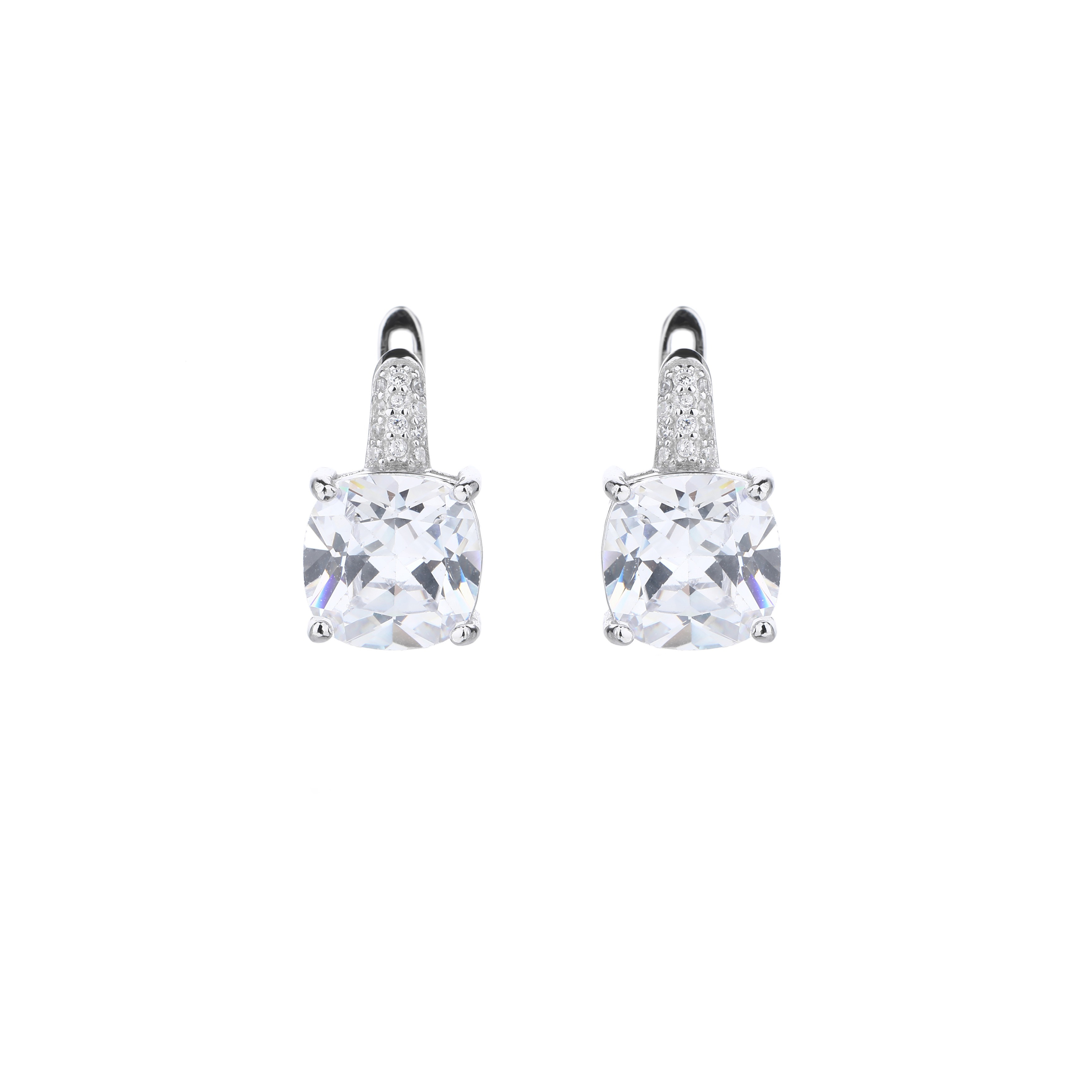 Sterling silver earrings with cubic zirconia