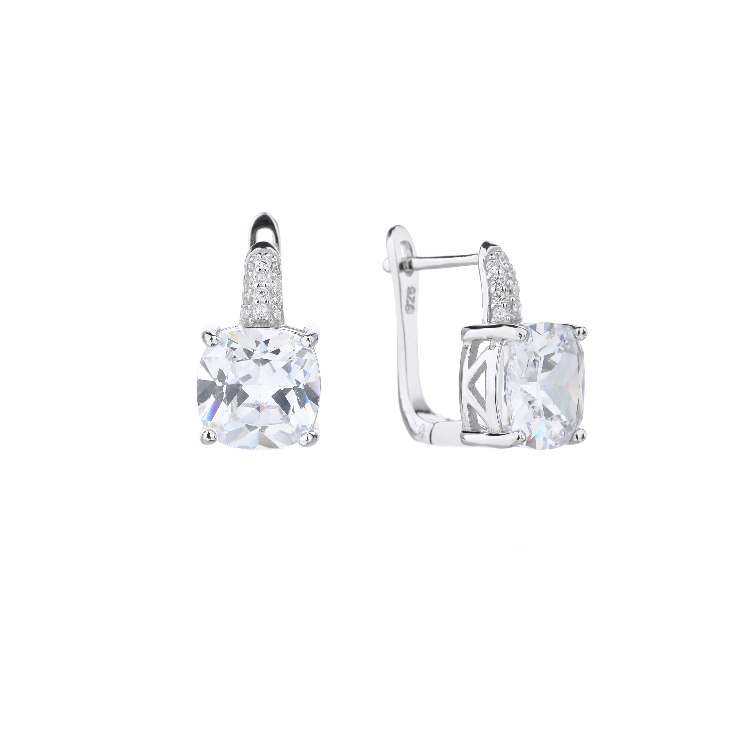 Sterling silver earrings with cubic zirconia