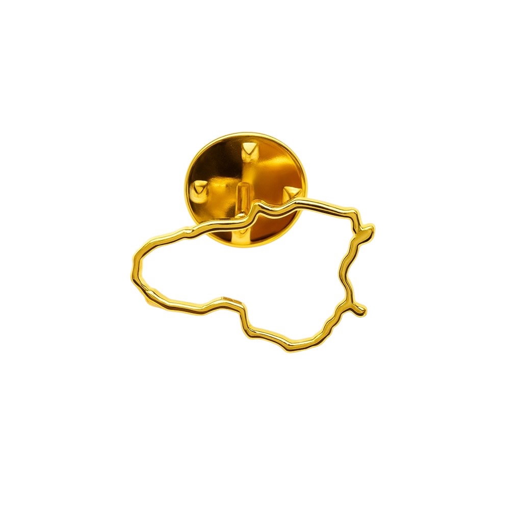 Gold Plated Sterling Silver Brooch - Lithuania