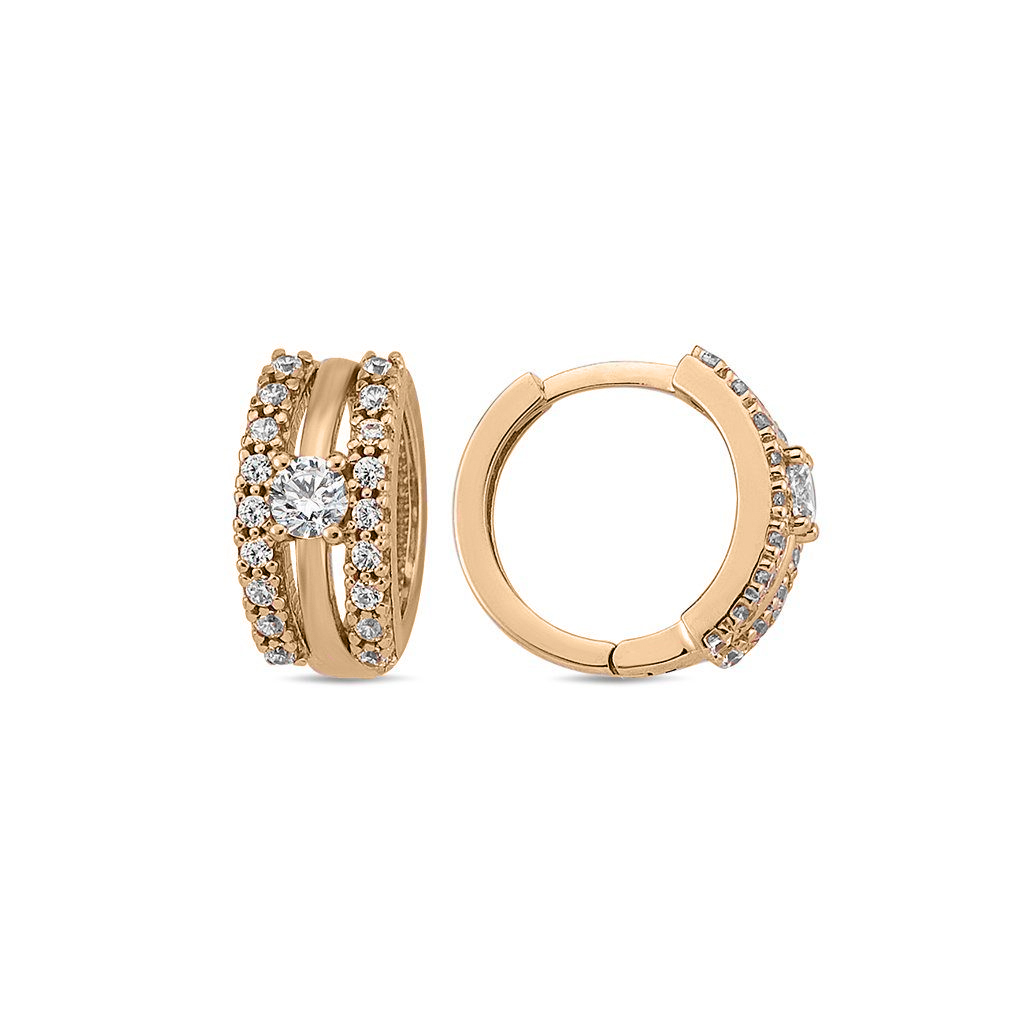 Auksiniai auskarai su cirkoniais