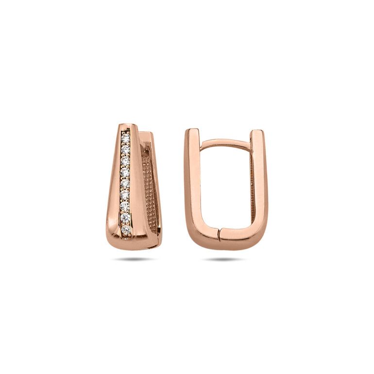 Auksiniai auskrai su cirkoniais