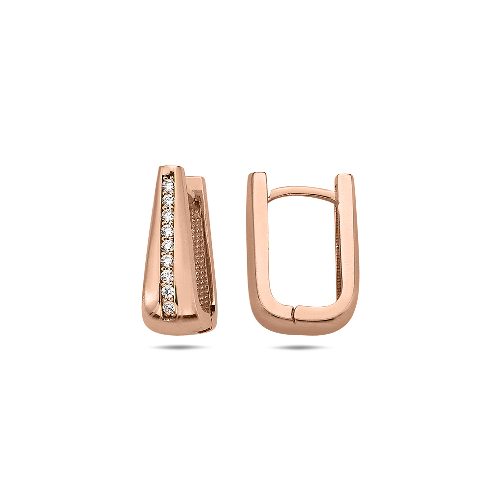 Auksiniai auskrai su cirkoniais