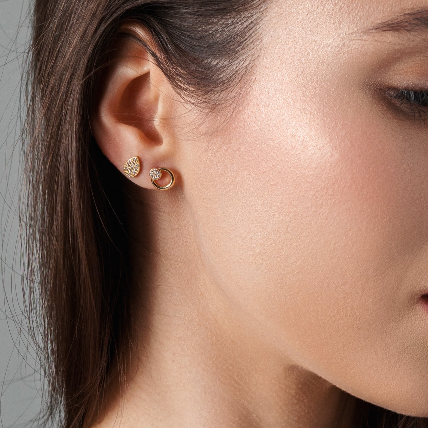 White Gold Earrings With Cubic Zirconia