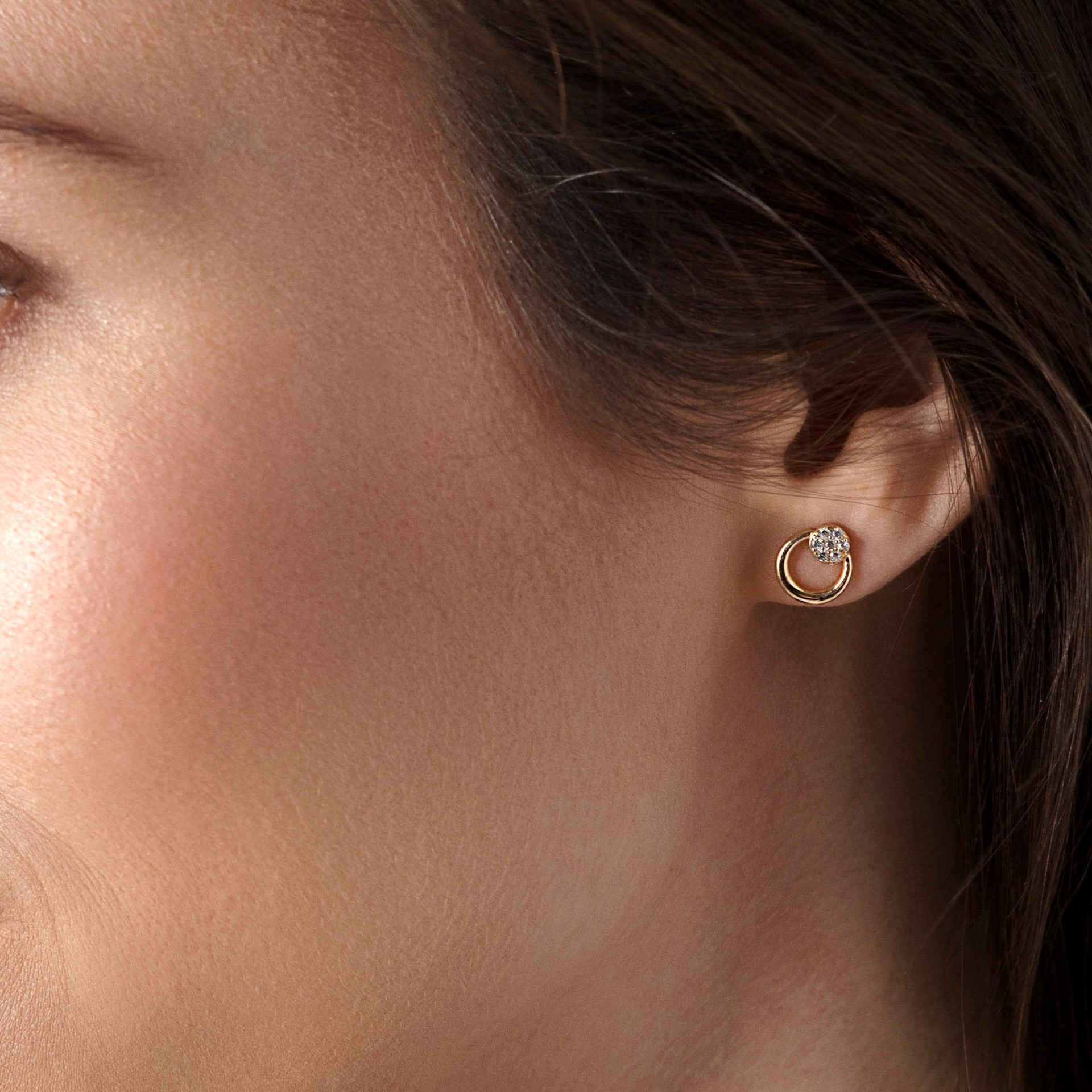 White Gold Earrings With Cubic Zirconia