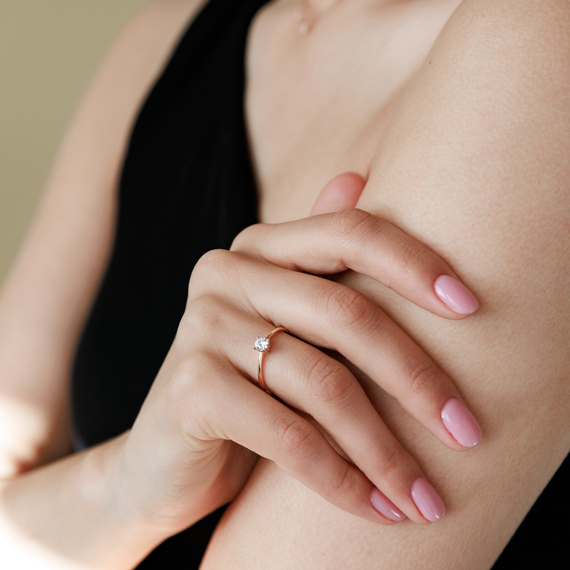 Rose Gold Ring With Cubic Zirconia