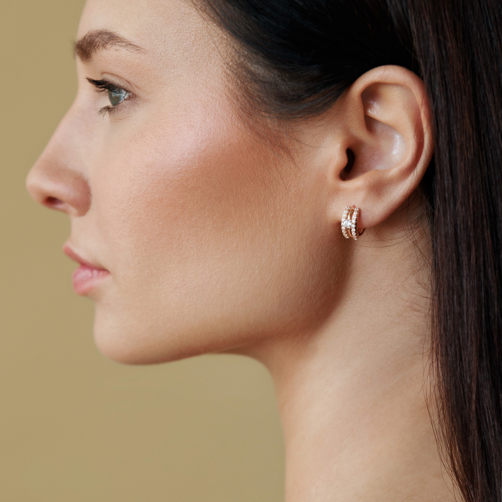 Auksiniai auskarai su cirkoniais