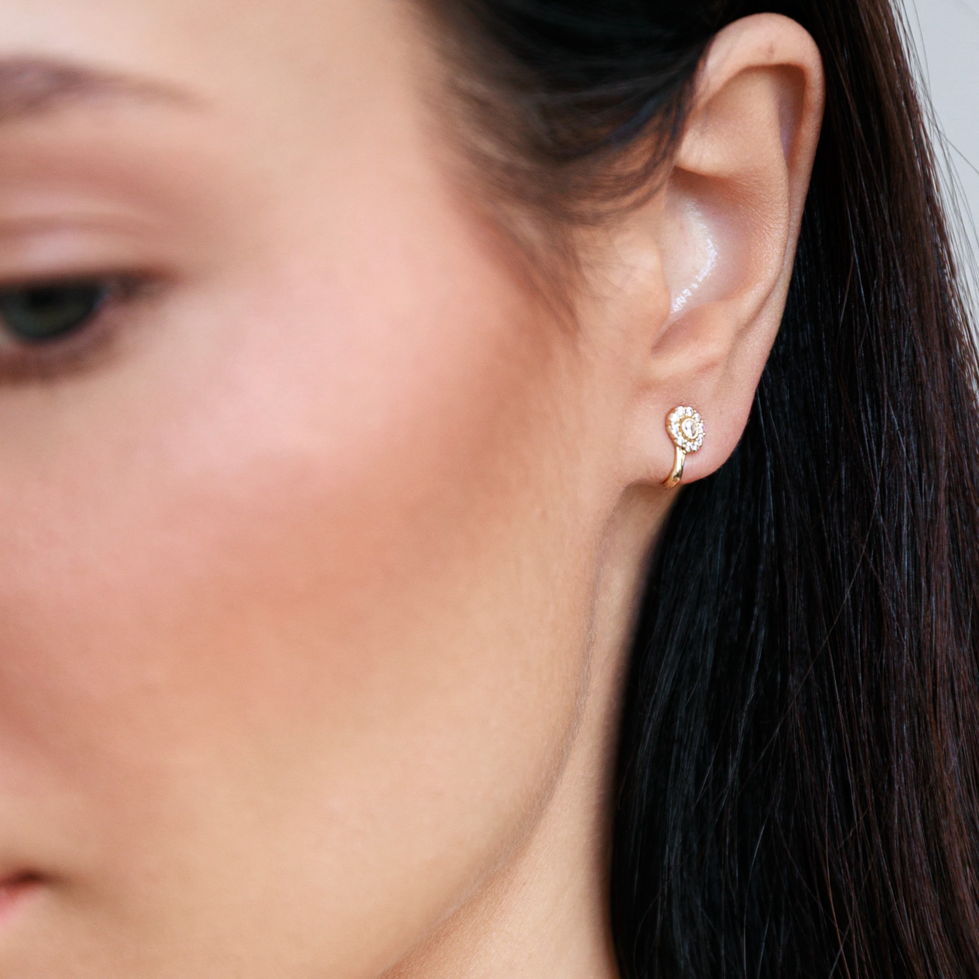 Auksiniai Auskarai Su Cirkoniais