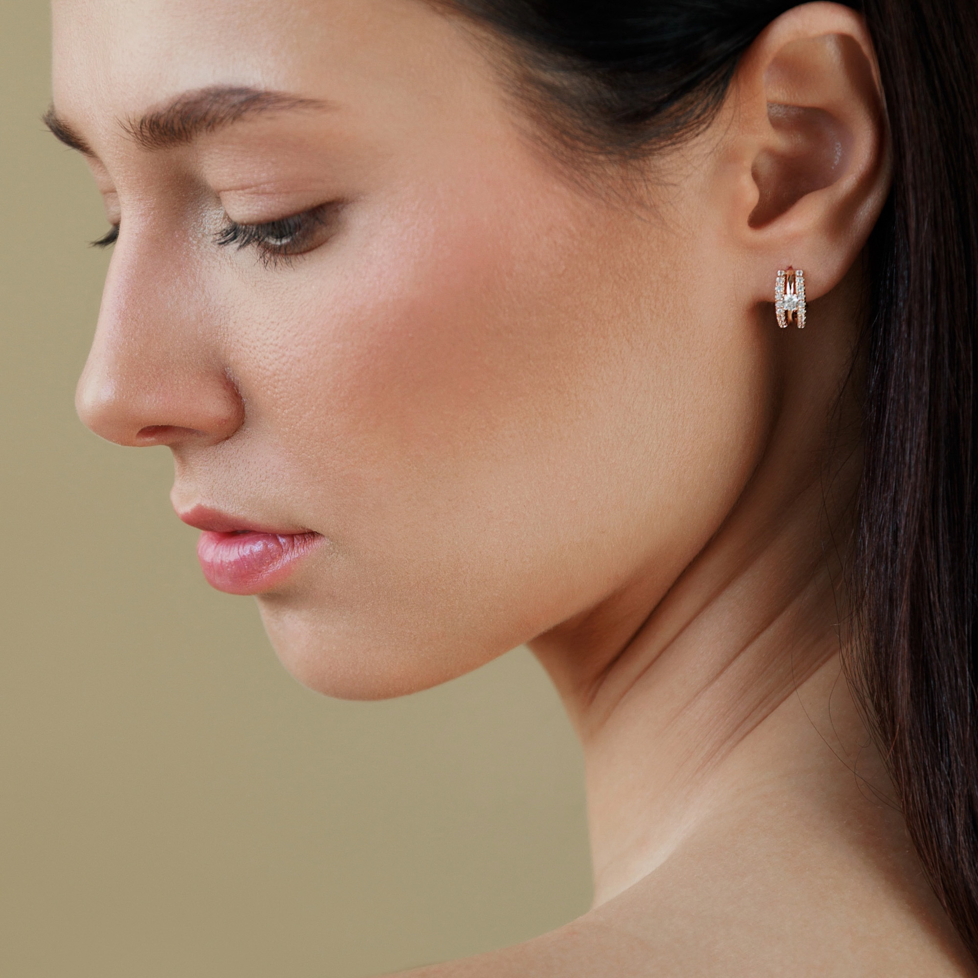 Auksiniai auskarai su cirkoniais