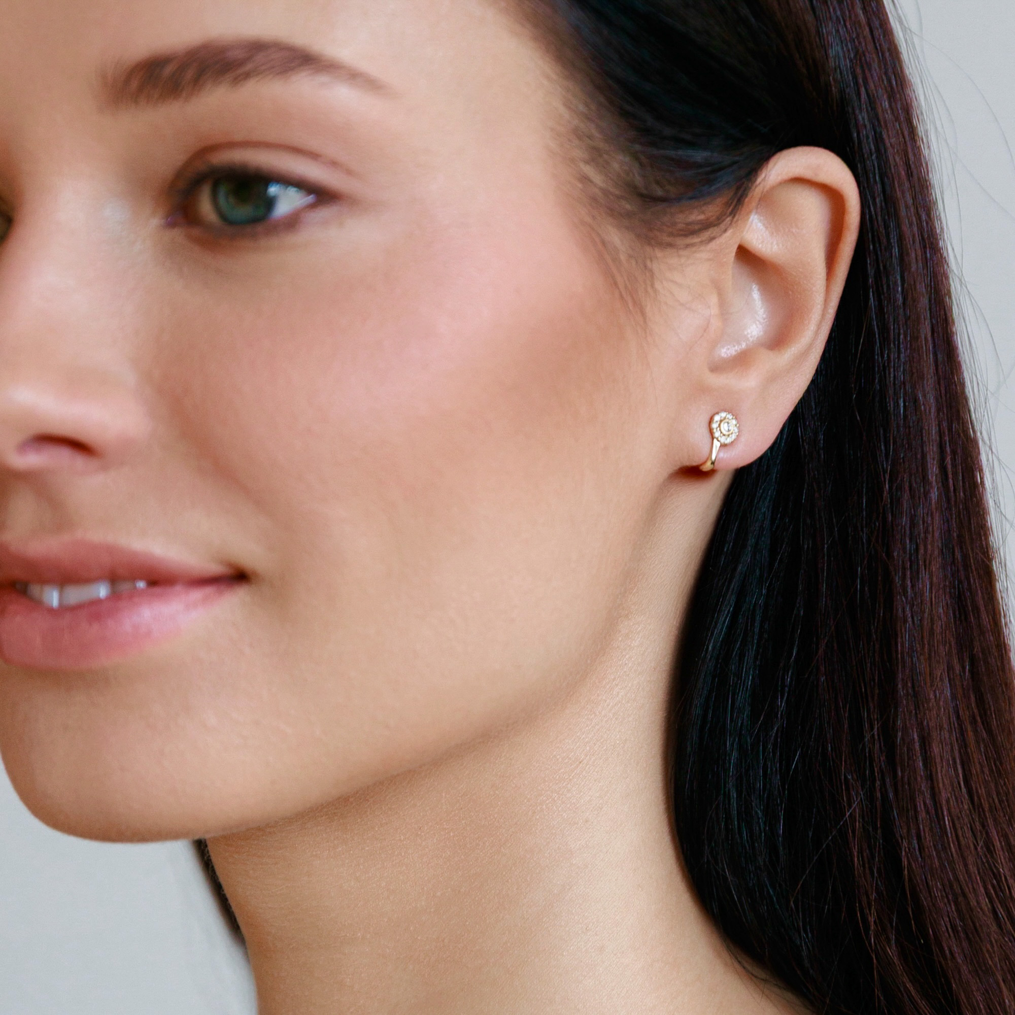 Auksiniai Auskarai Su Cirkoniais