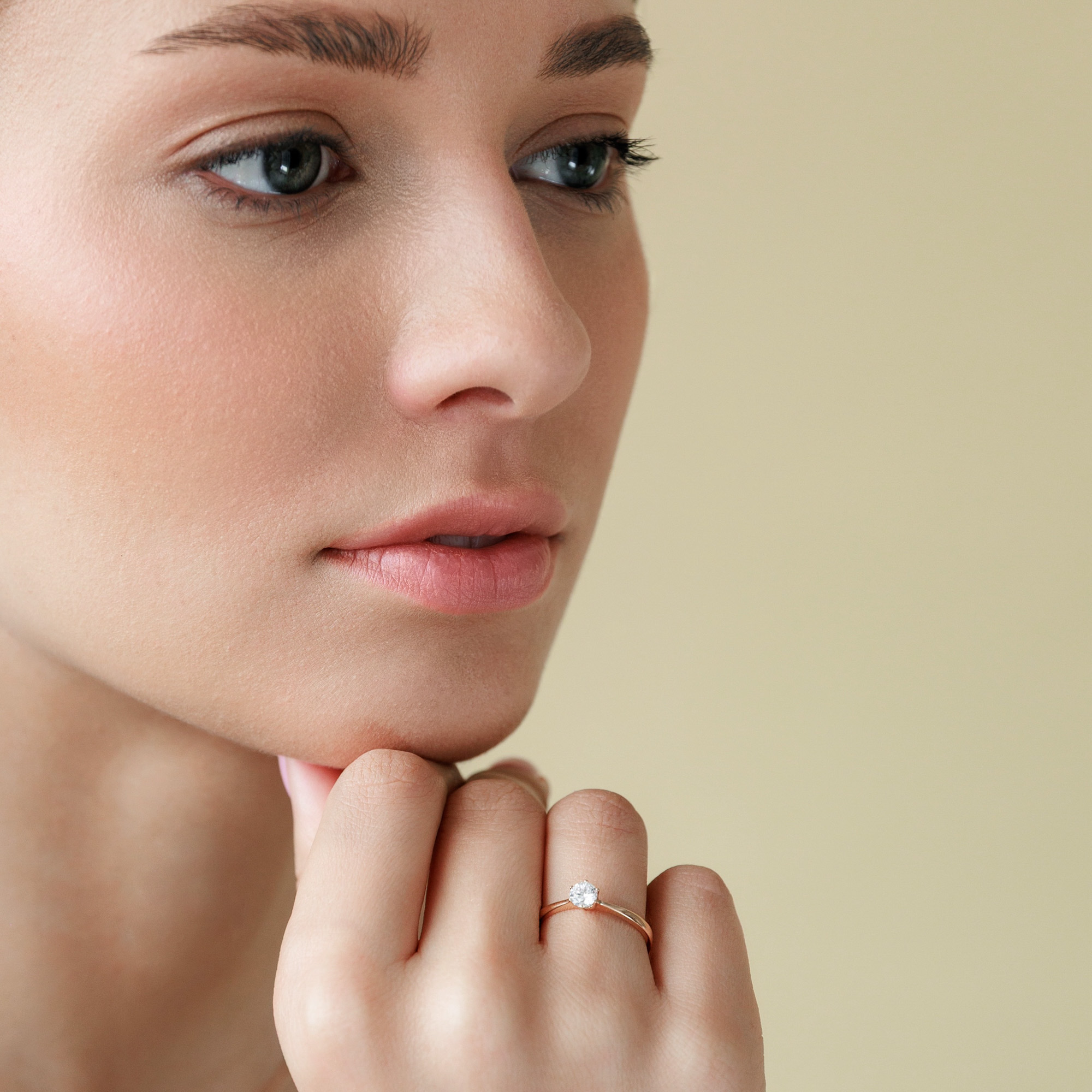 Rose Gold Ring With Cubic Zirconia