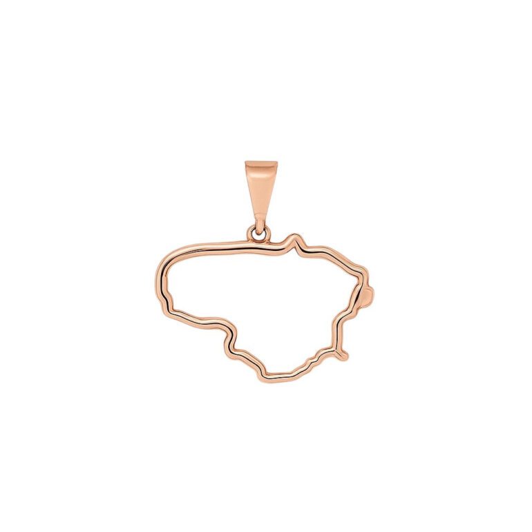 Rose gold Lithuania pendant