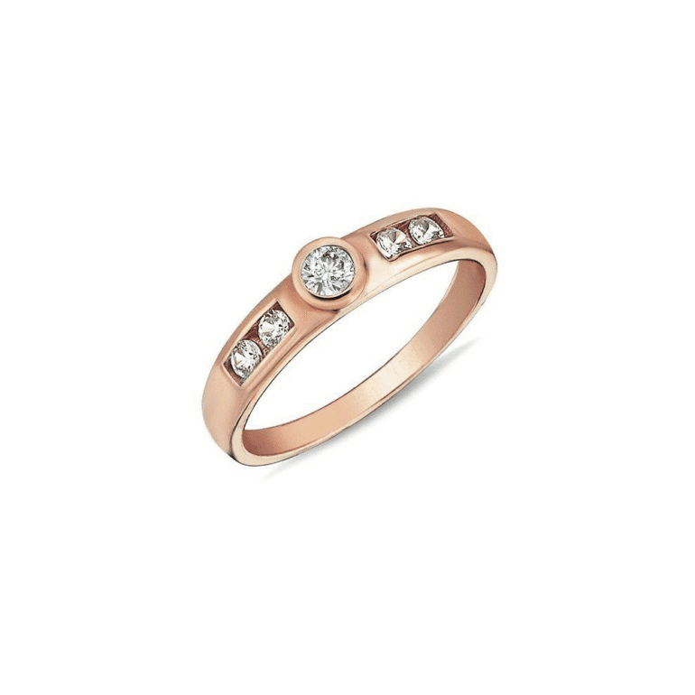 Rose Gold Ring With Cubic Zirconia