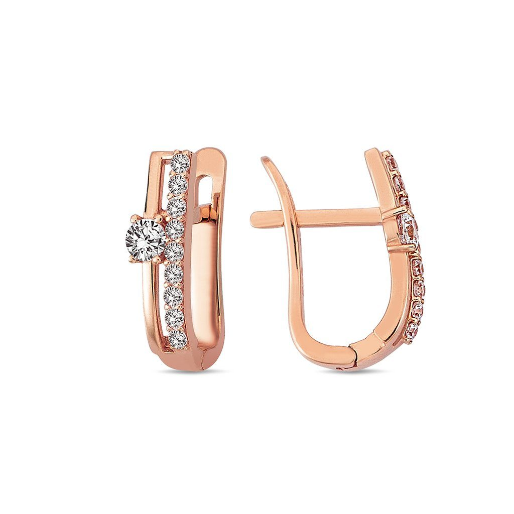 Auksiniai auskarai su cirkoniais