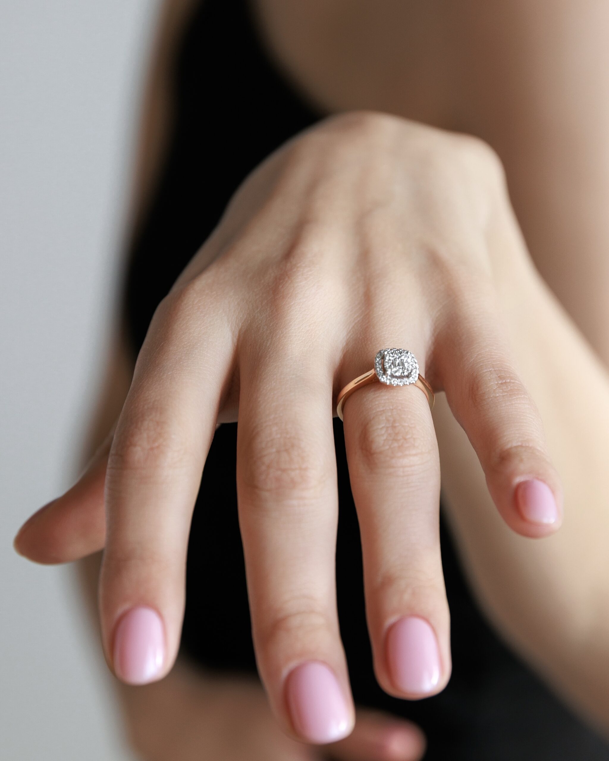 Rose Gold Ring With Diamonds