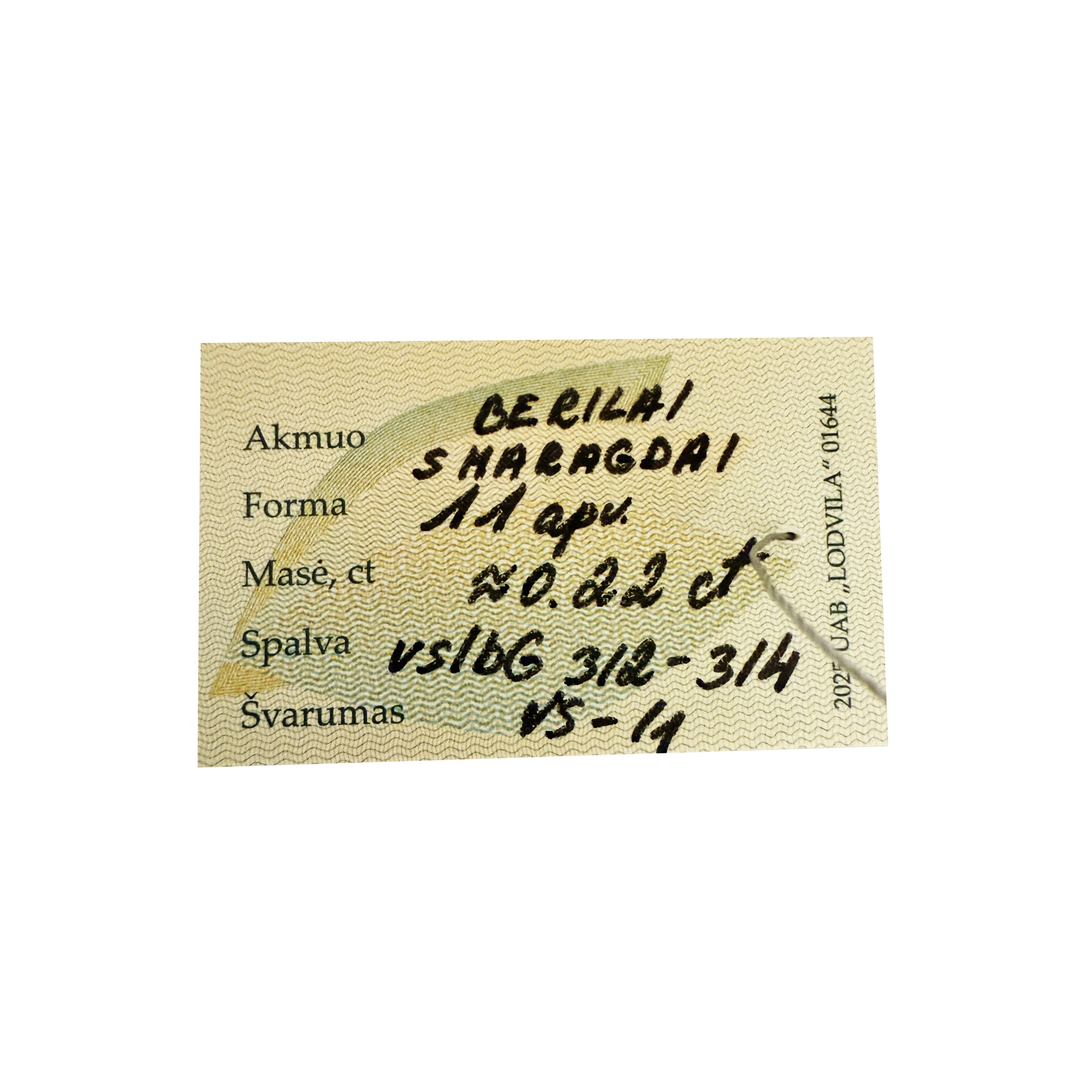 Geltono Aukso Pakabukas - Kryželis Su Smaragdais