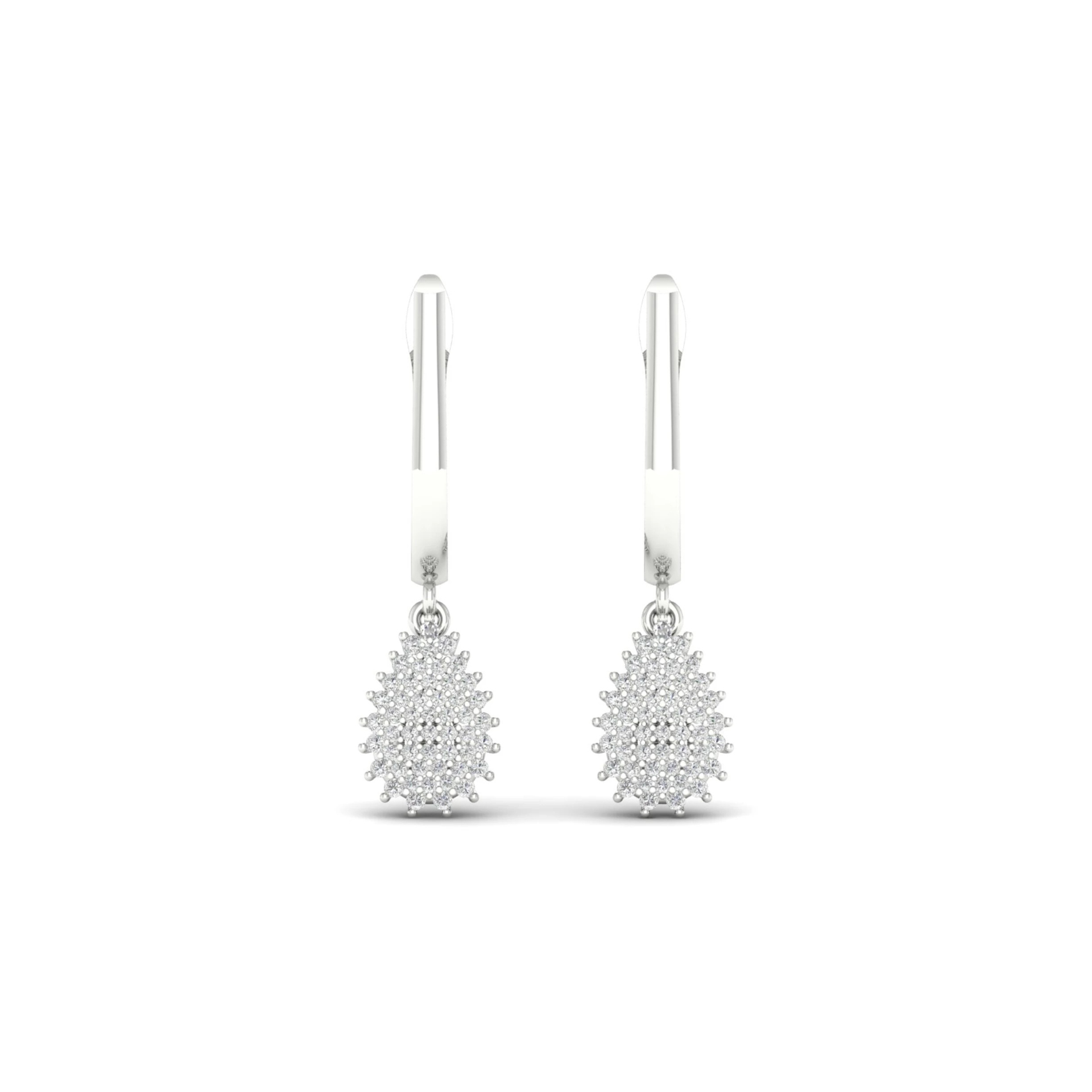 White gold earrings with diamonds