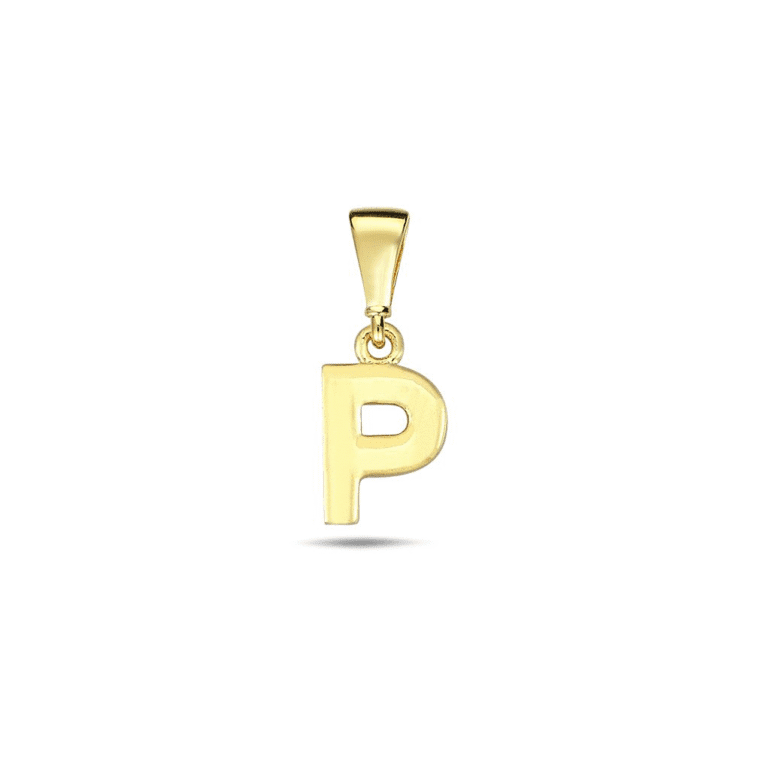 Yellow gold pendant - initial (letter) P